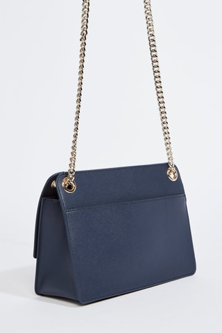 Sac bandoulière en cuir de veau - Bleu marine