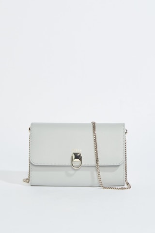 Sac bandoulière en cuir Circe - Gris clair