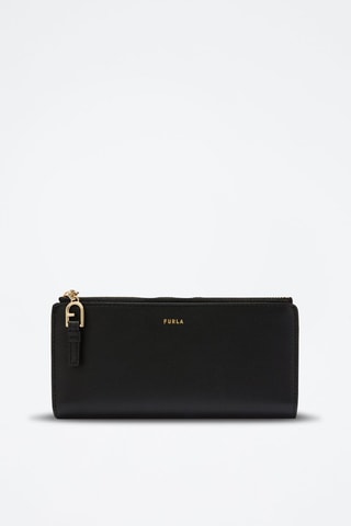 Portefeuille en cuir Nuvola Continental - Noir