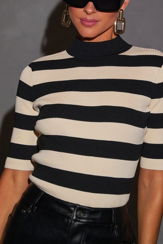 Pull  - Blanc et noir