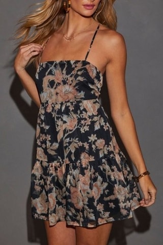 Robe patineuse - Noir et beige
