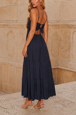 Robe longue - Bleu marine