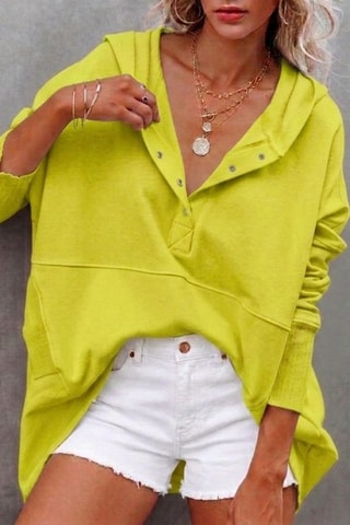 Sweat à capuche - Jaune