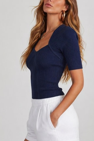 Top - Bleu marine