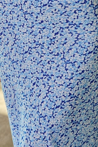 Jupe longue taille haute - Bleu