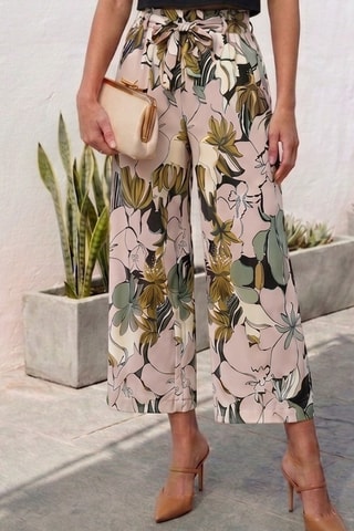 Pantalon taille haute - Écru