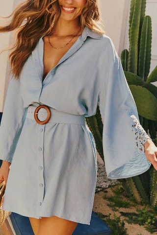 Robe chemise - Bleu clair
