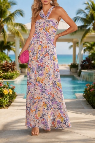 Robe longue - Multicolore