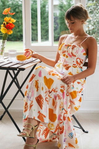 Robe longue - Écru