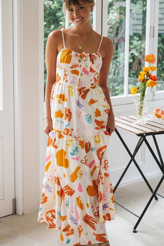 Robe longue - Écru