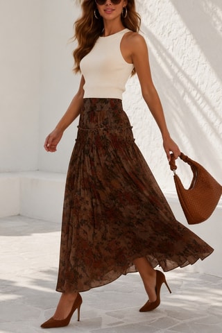 Jupe longue - Marron