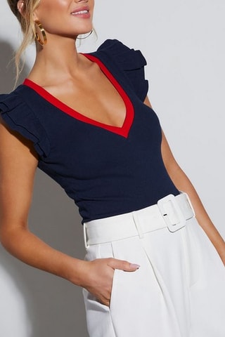 Top - Bleu marine