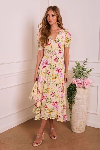 Robe midi - Jaune