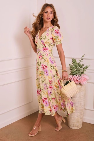 Robe midi - Jaune