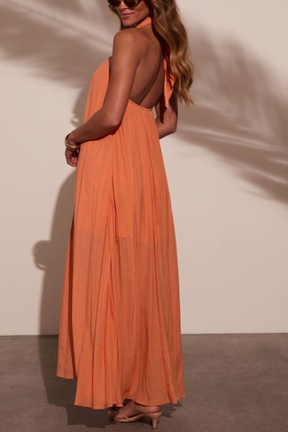 Robe plissée - Orange