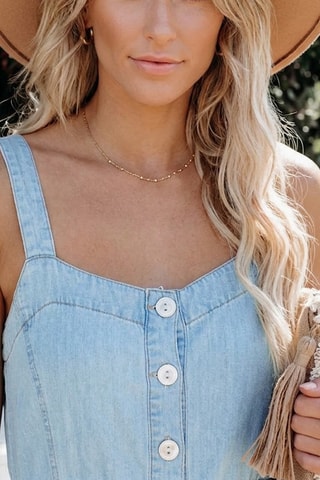 Robe chemise en jean - Bleu clair