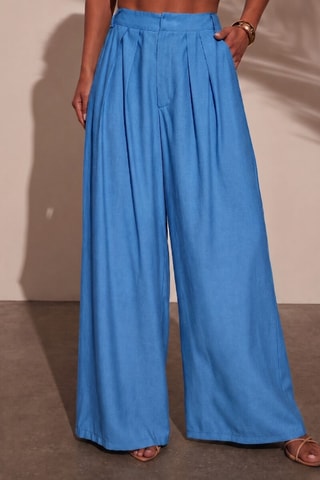 Pantalon palazzo - Bleu