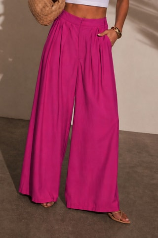 Pantalon palazzo - Fuchsia