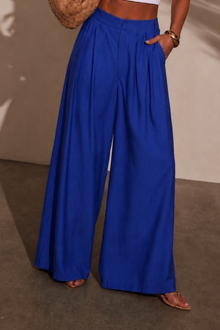 Pantalon palazzo - Bleu