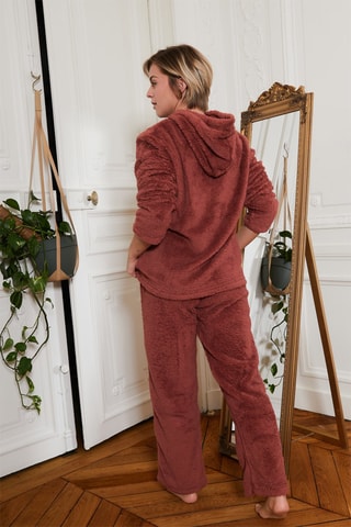 Pijama polar Coline Bordô