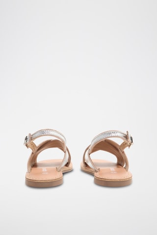 Sandalias de piel - Plateado 