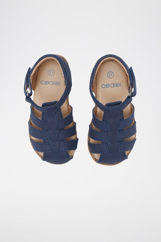 Sandalias de piel - Azul marino