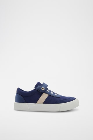 Zapatillas de piel de serraje - Azul marino
