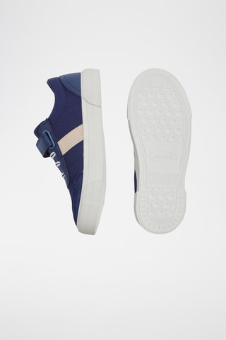 Zapatillas de piel de serraje - Azul marino