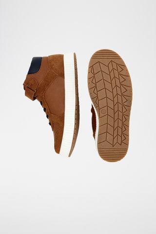 Zapatillas altas de piel - Marrón