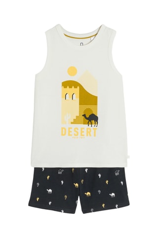 Camiseta de pijama de tirantes - Crudo 