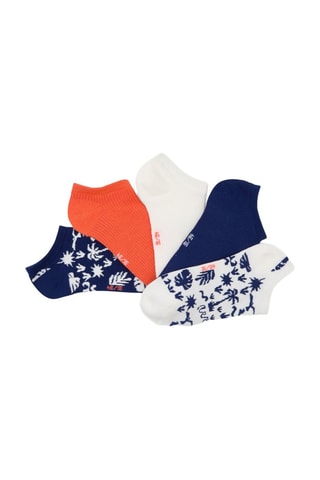5 pares de calcetines cortos - Azul - Okaidi