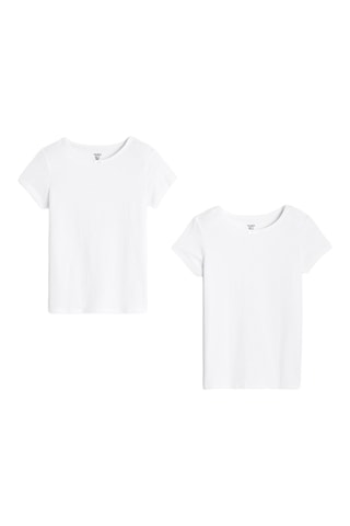 2 T-shirts - Blanc - Okaidi