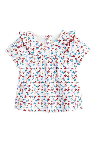Blusa - Blanco y burdeos