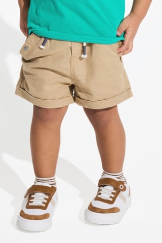 Short de lino - Beige - Obaibi
