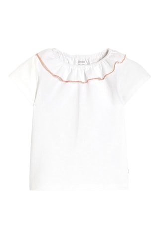 Peto corto y camiseta - Coral y blanco - Obaibi