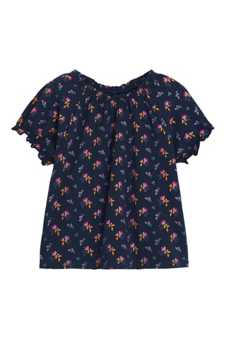 Blusa y peto - Blanco y azul noche - Obaïbi
