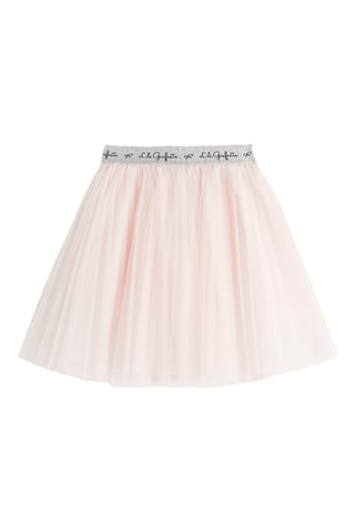 Falda evasé plisada - Rosa pastel - Kidiliz