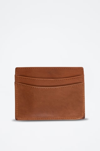 Leren Pasjeshouder - Camel