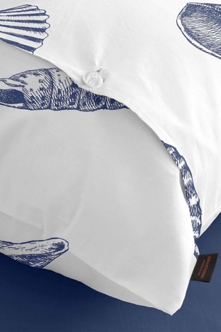 Federa in raso di cotone 157 fili/cm² Dénia - Cobalto
