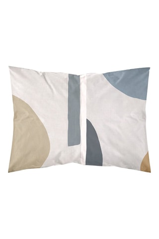 Fronha em cetim de algodão 157 fios/cm² Peniscola - Azul e branco