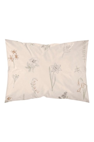 Federa in raso di cotone 157 fili/cm² Alzira - Beige e grigio