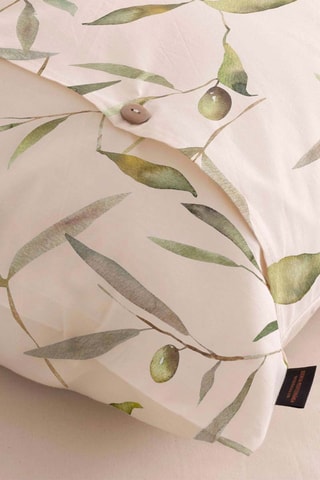 Federa in raso di cotone 157 fili/cm² Bocairent - Beige e verde