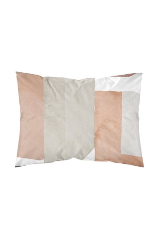 Federa in cotone 78 fili/cm² Torrent - Terracotta, grigio e bianco