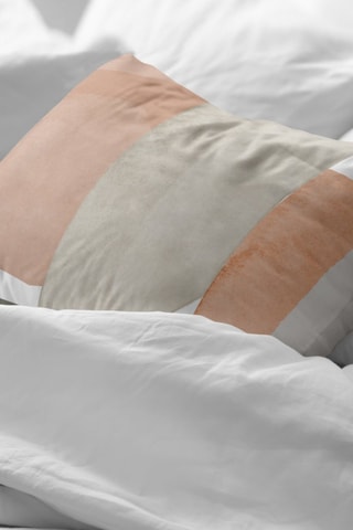 Federa in cotone 78 fili/cm² Torrent - Terracotta, grigio e bianco