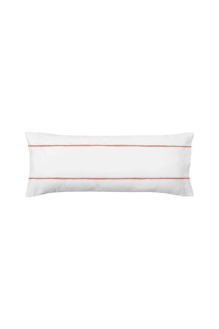Fronha de algodão 78 fios/cm² Ibiza - Branco e rosa
