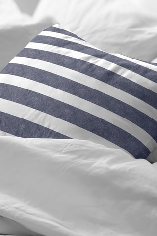 Federa in cotone 78 fili/cm² Vinarós - Blu e bianco