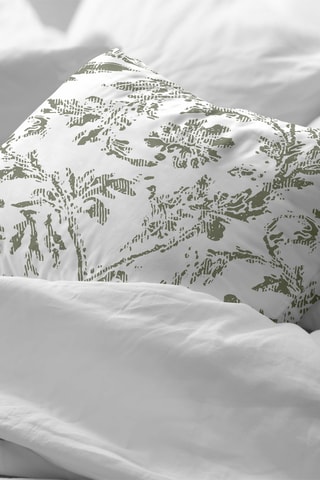 Federa in cotone 78 fili/cm² Chella - Verde e bianco