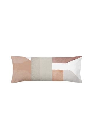 Federa in cotone 78 fili/cm² Torrent - Terracotta, grigio e bianco