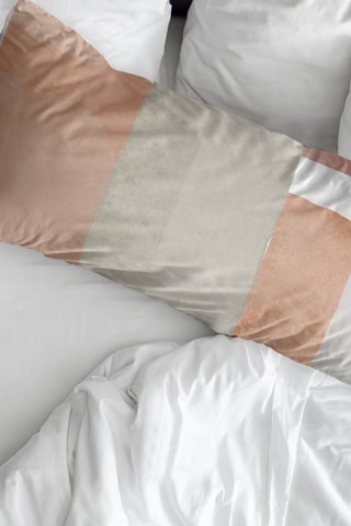 Federa in cotone 78 fili/cm² Torrent - Terracotta, grigio e bianco