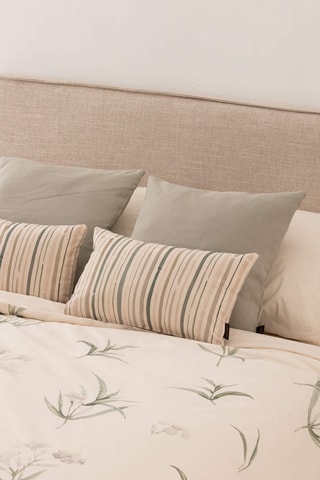 Copripiumino in raso di cotone 157 fili/cm² Chelva - Beige e verde